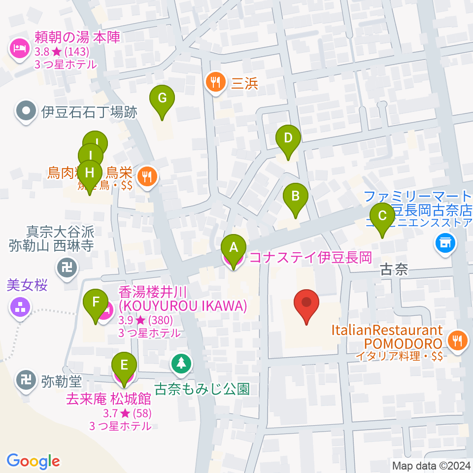 長岡総合会館アクシスかつらぎ周辺のホテル一覧地図