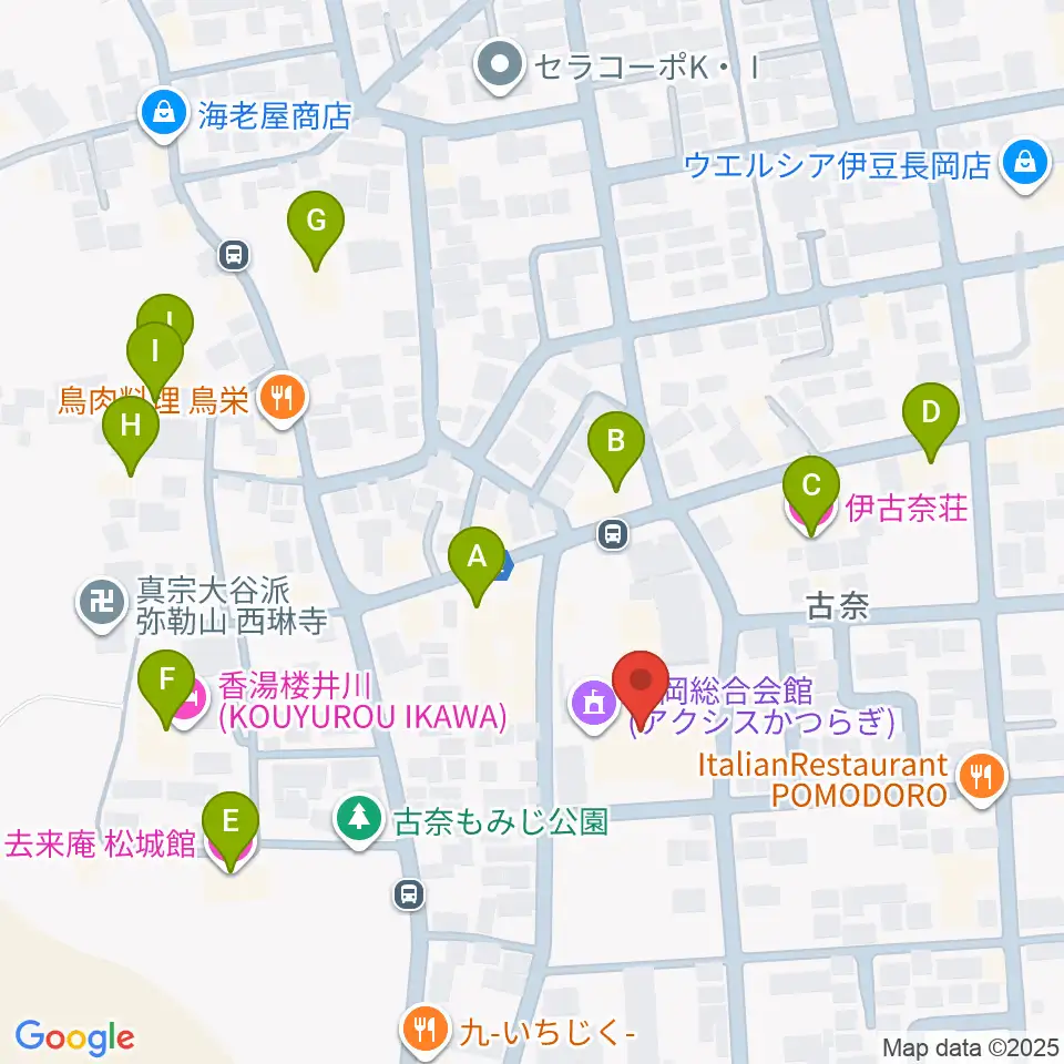 長岡総合会館アクシスかつらぎ周辺のホテル一覧地図