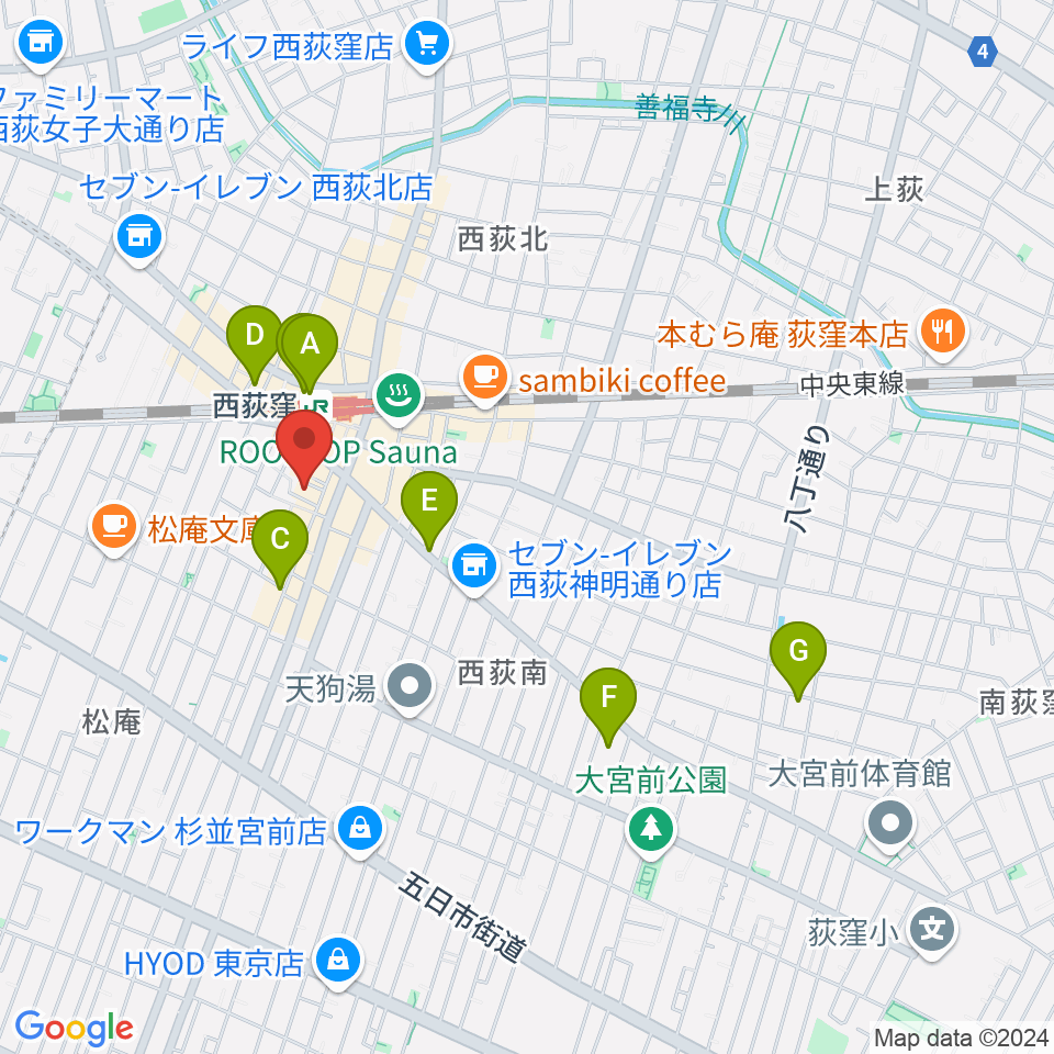 SAWYER CAFE周辺のホテル一覧地図