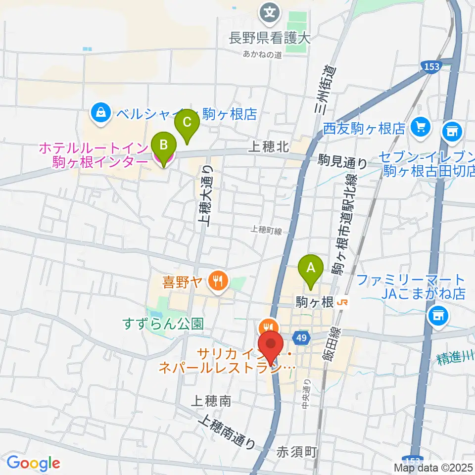 音の芽ホール周辺のホテル一覧地図