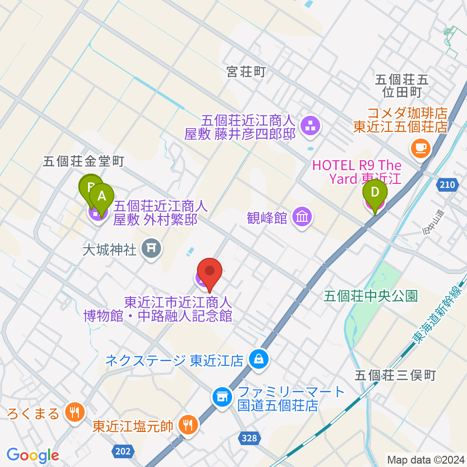 てんびんの里文化学習センター周辺のホテル一覧地図