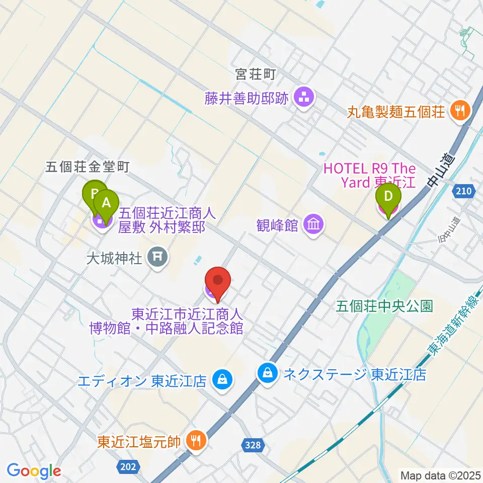てんびんの里文化学習センター周辺のホテル一覧地図