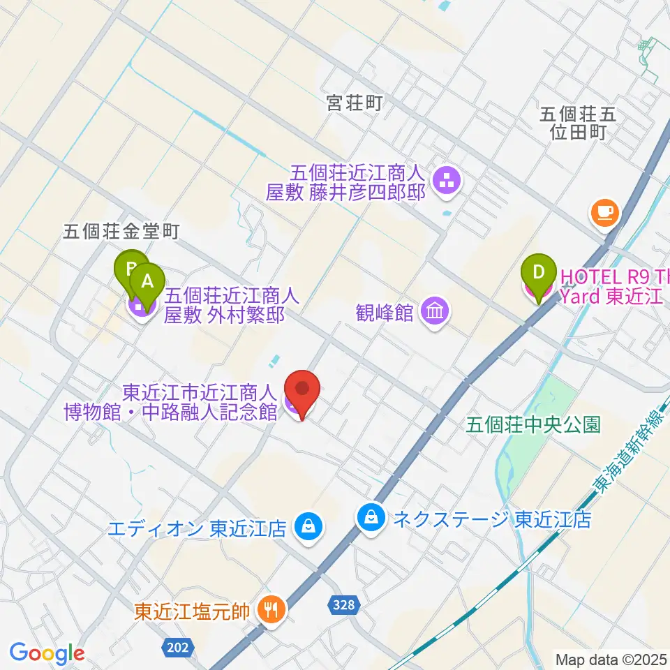 てんびんの里文化学習センター周辺のホテル一覧地図