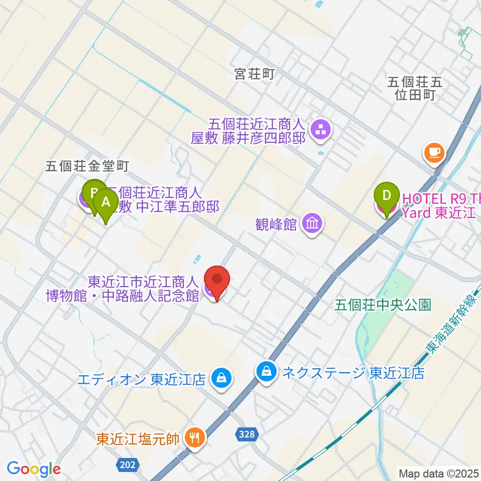 てんびんの里文化学習センター周辺のホテル一覧地図
