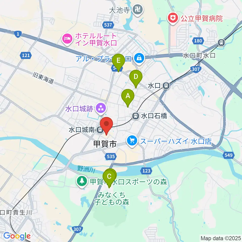 あいこうか市民ホール周辺のホテル一覧地図