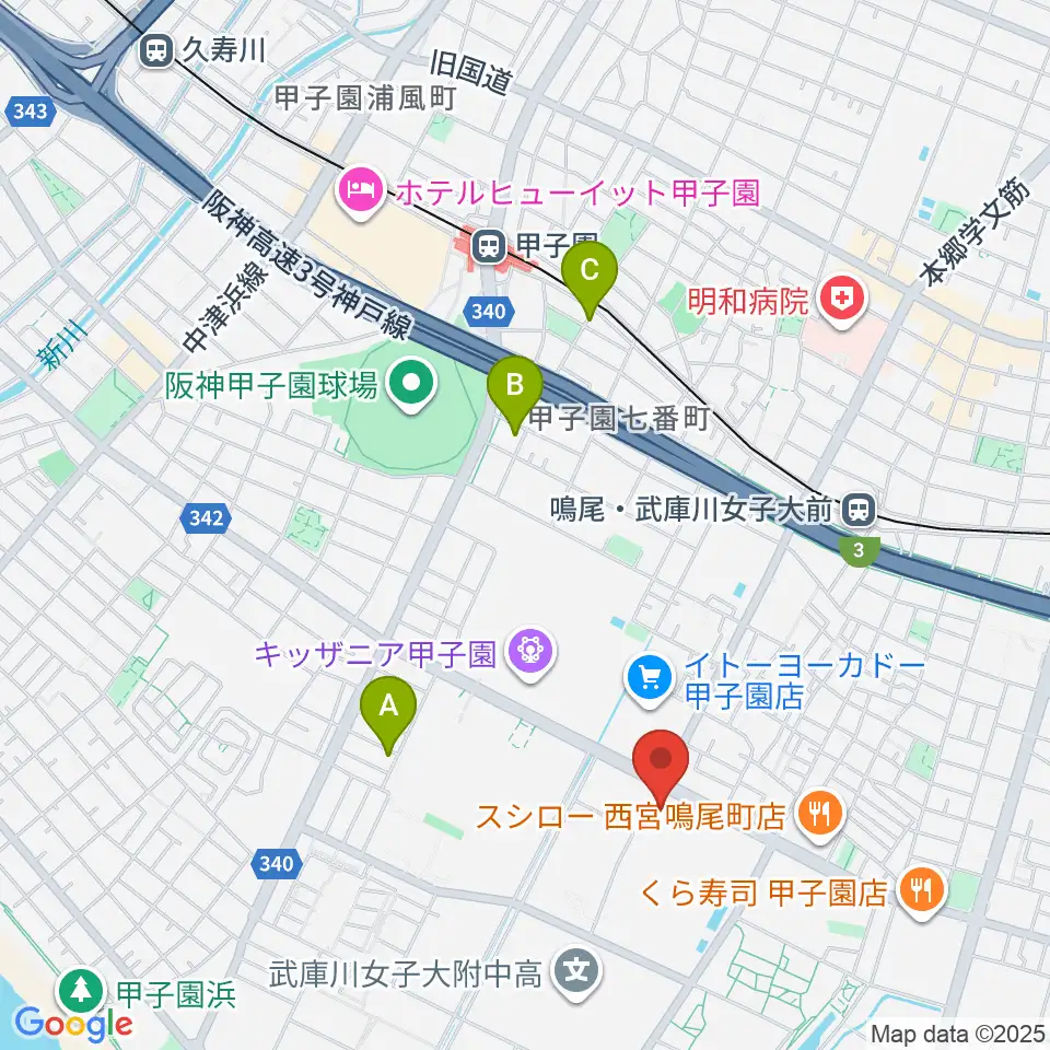 なるお文化ホール周辺のホテル一覧地図