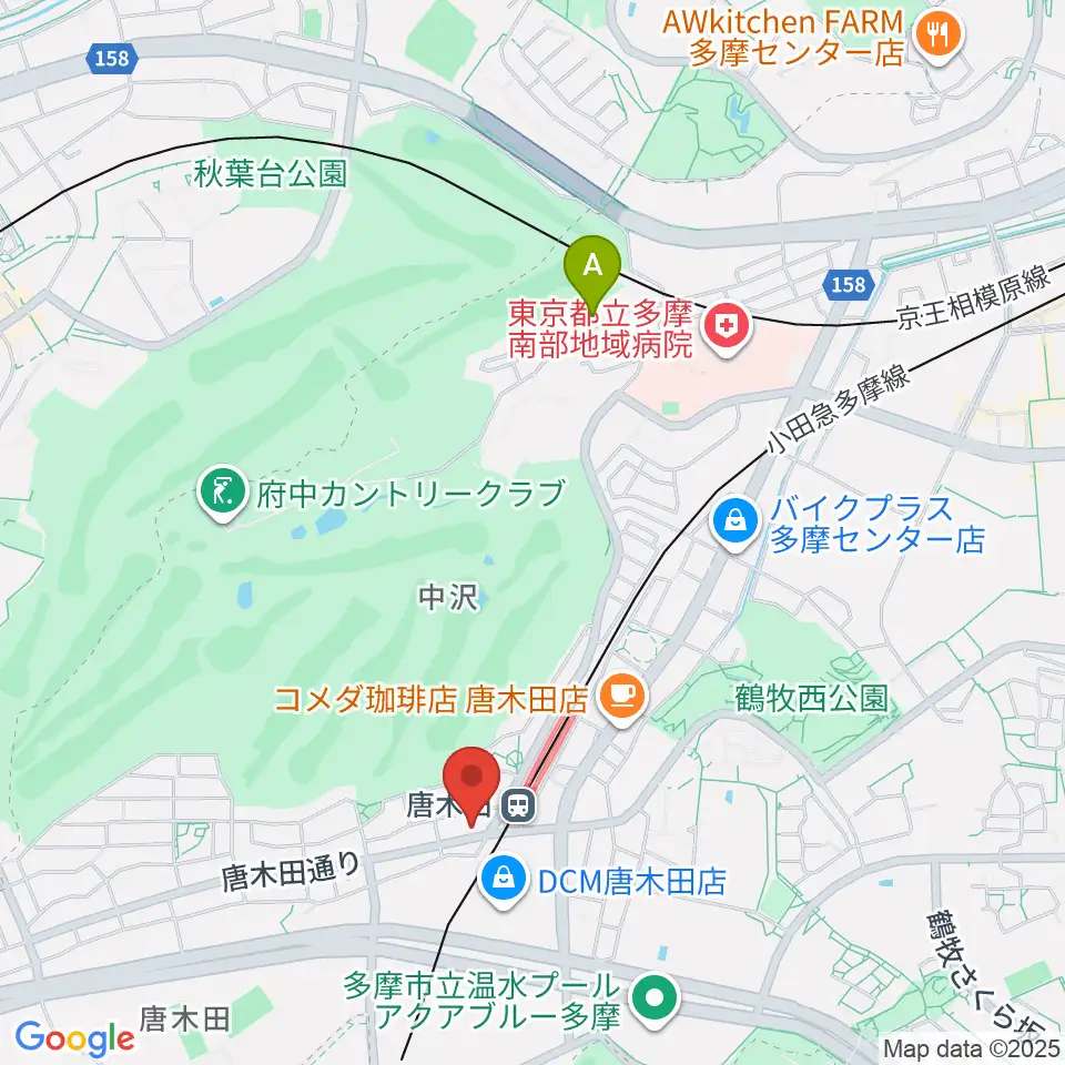 唐木田Cafe Way周辺のホテル一覧地図