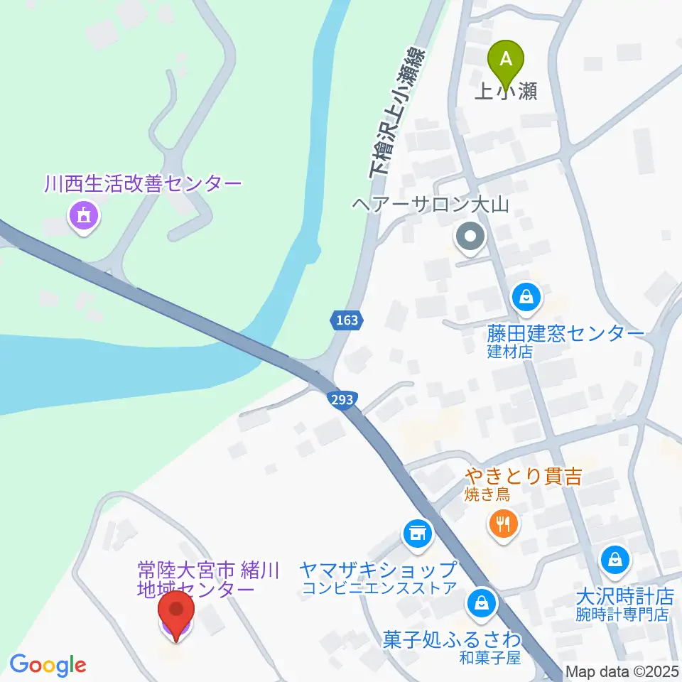 常陸大宮市緒川地域センター周辺のホテル一覧地図