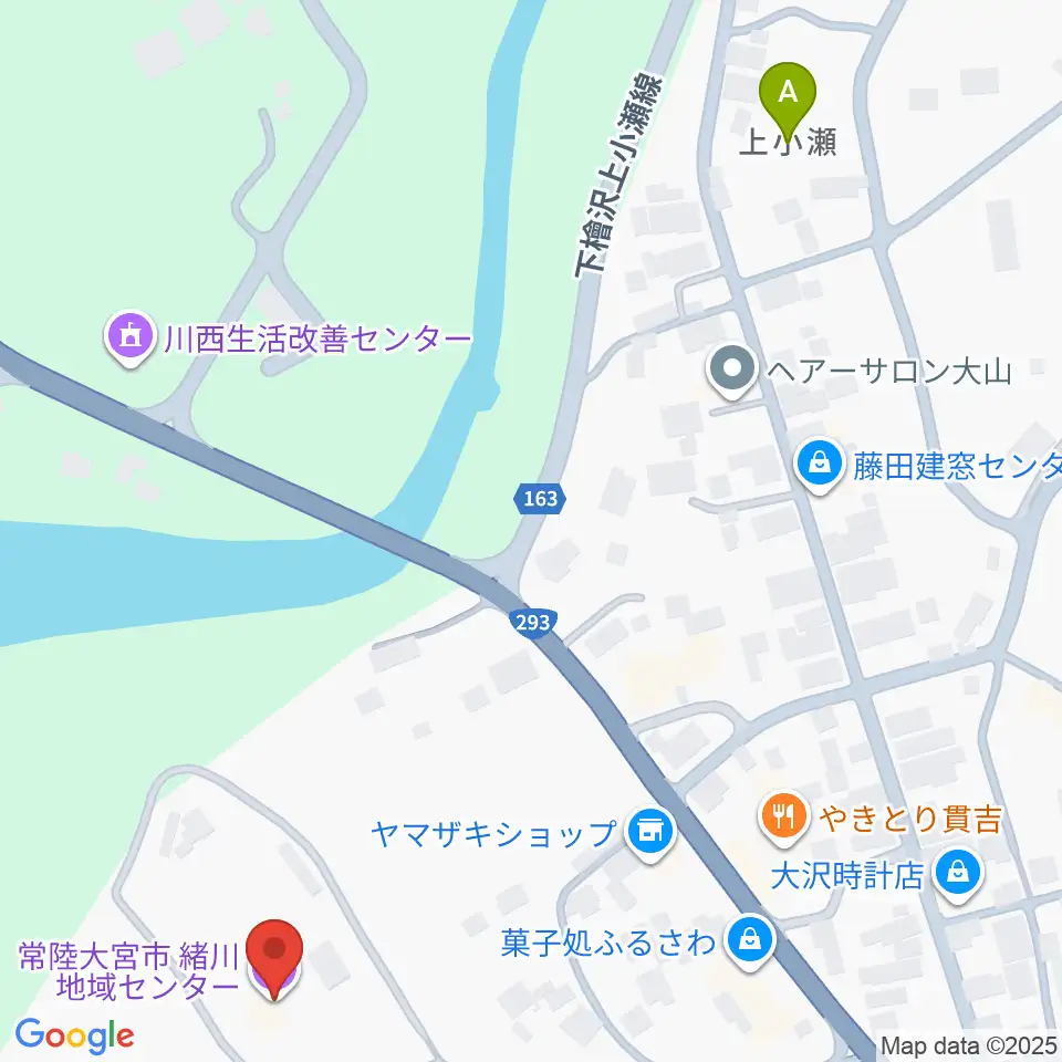 常陸大宮市緒川地域センター周辺のホテル一覧地図