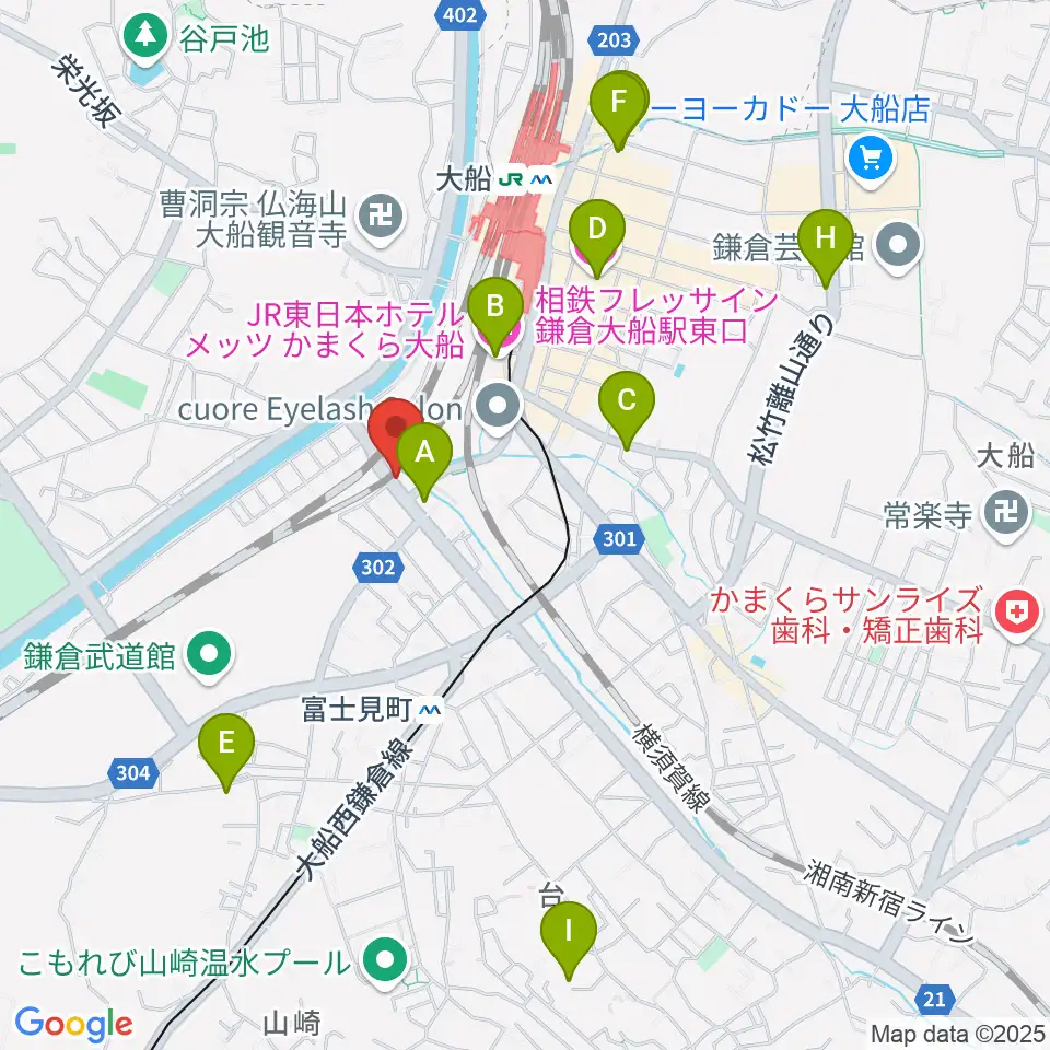 音楽スタジオ・ルート大船周辺のホテル一覧地図