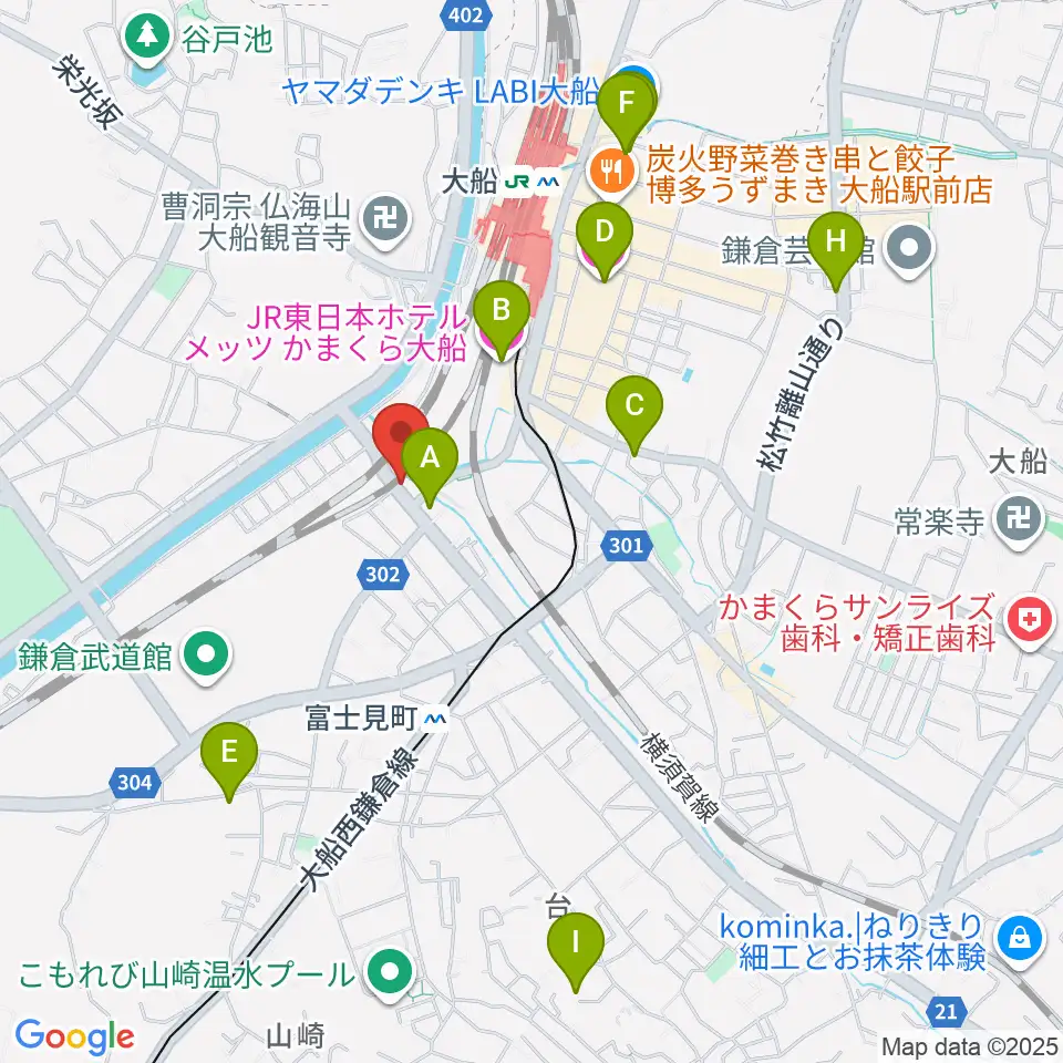 音楽スタジオ・ルート大船周辺のホテル一覧地図