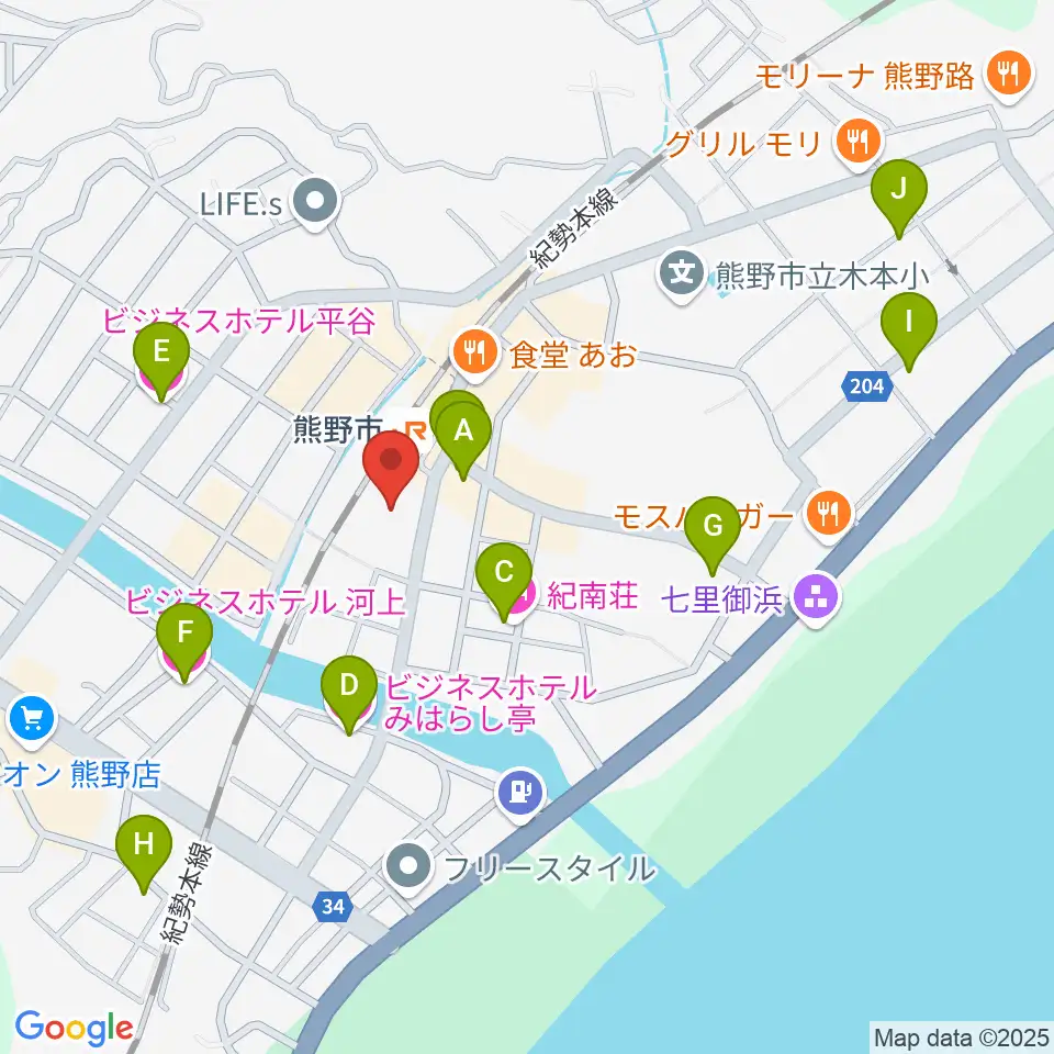 熊野市文化交流センター周辺のホテル一覧地図