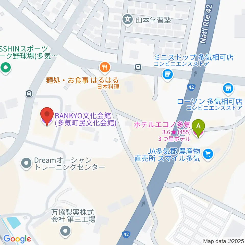 BANKYO文化会館周辺のホテル一覧地図