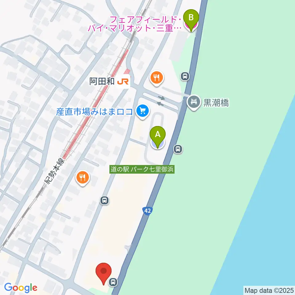 御浜町中央公民館周辺のホテル一覧地図