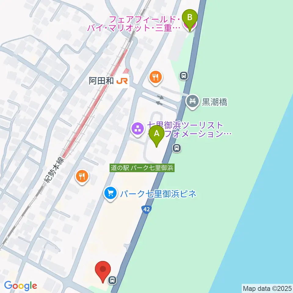御浜町中央公民館周辺のホテル一覧地図