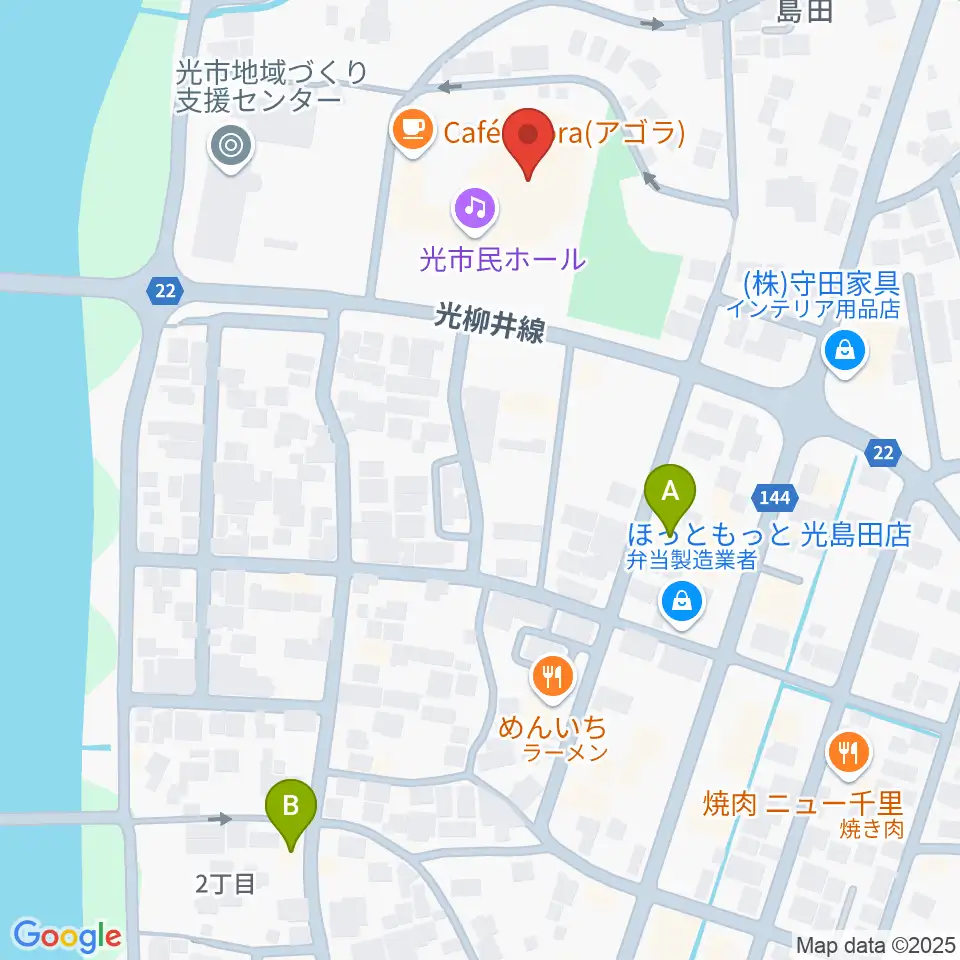 光市民ホール周辺のホテル一覧地図