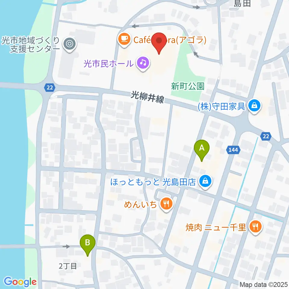 光市民ホール周辺のホテル一覧地図