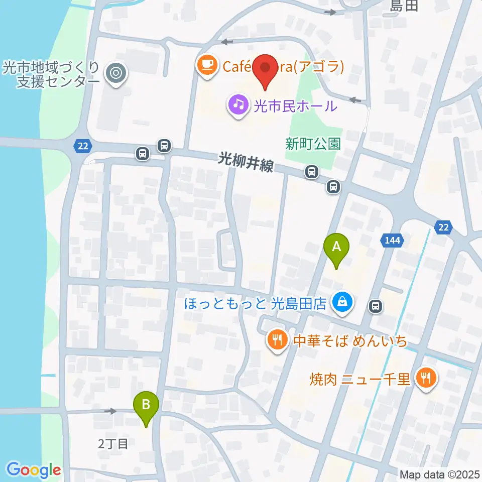 光市民ホール周辺のホテル一覧地図