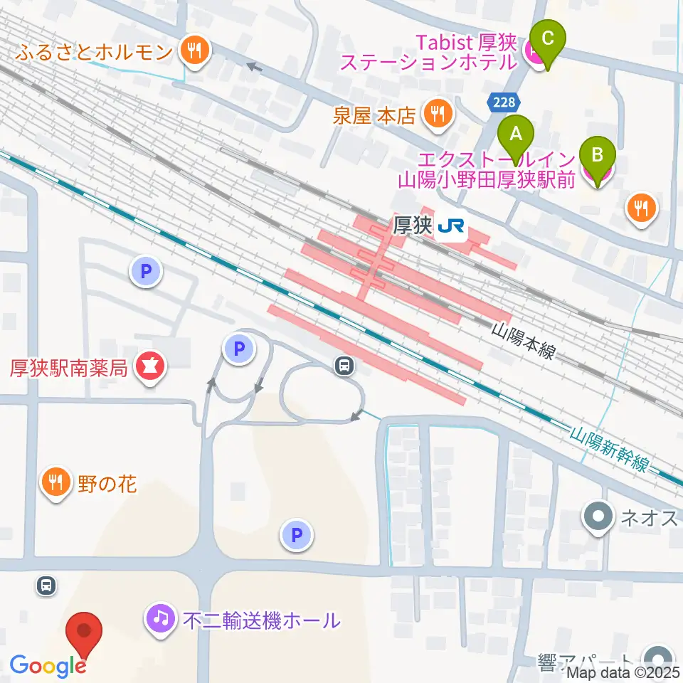 不二輸送機ホール周辺のホテル一覧地図