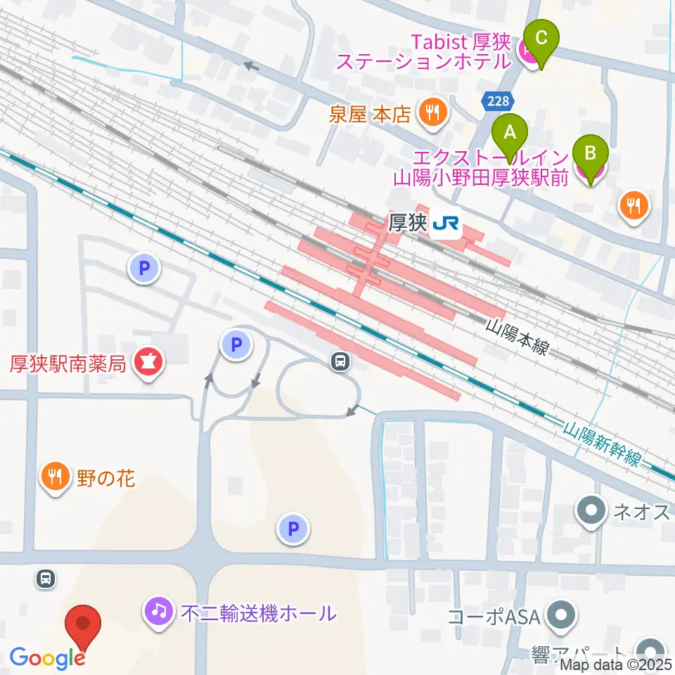 不二輸送機ホール周辺のホテル一覧地図