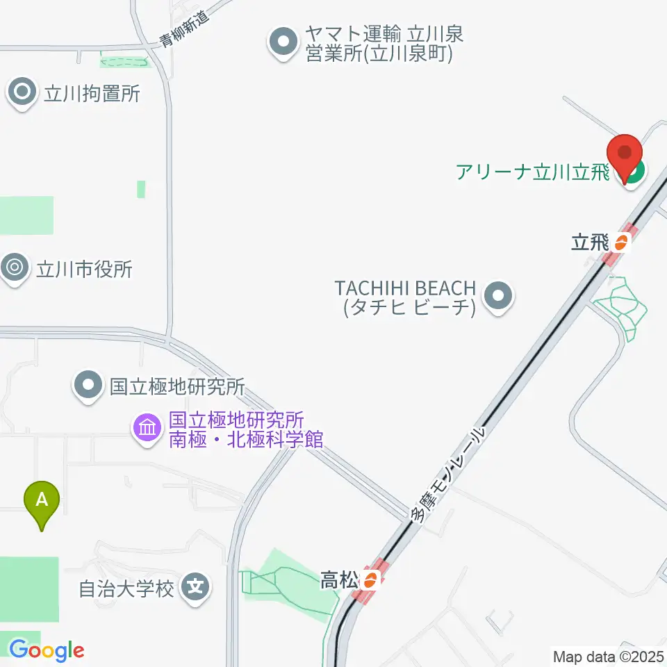 アリーナ立川立飛周辺のホテル一覧地図
