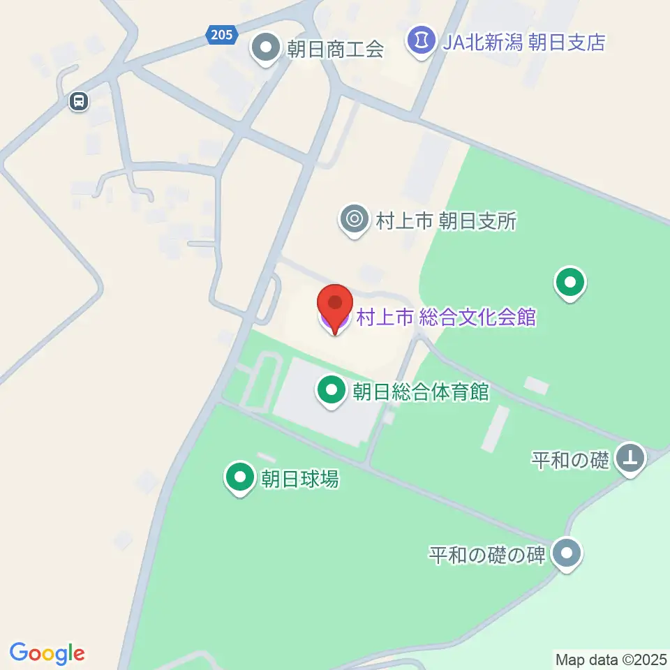 村上市総合文化会館周辺のホテル一覧地図