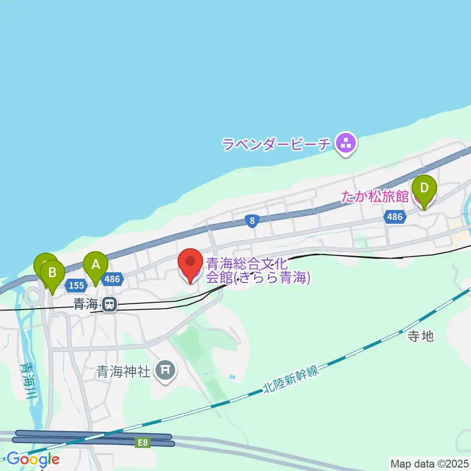青海総合文化会館 きらら青海周辺のホテル一覧地図