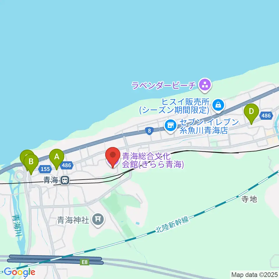 青海総合文化会館 きらら青海周辺のホテル一覧地図