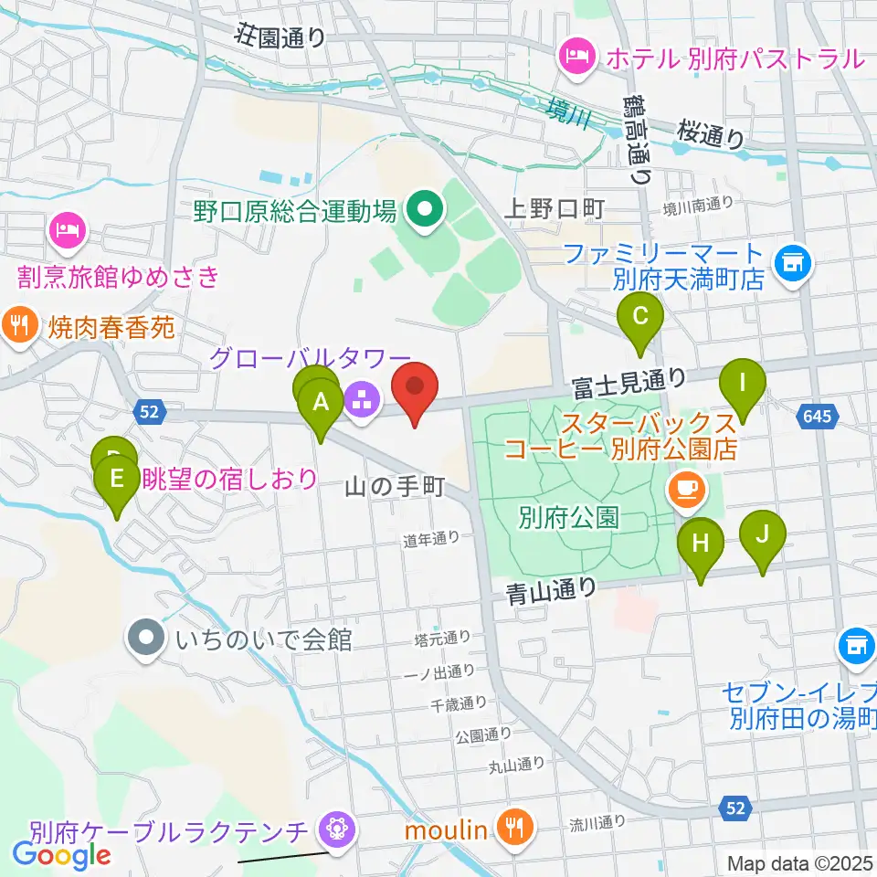 別府ビーコンプラザ・コンベンションセンター周辺のホテル一覧地図