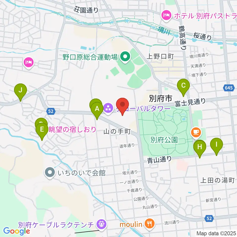 別府ビーコンプラザ・コンベンションセンター周辺のホテル一覧地図