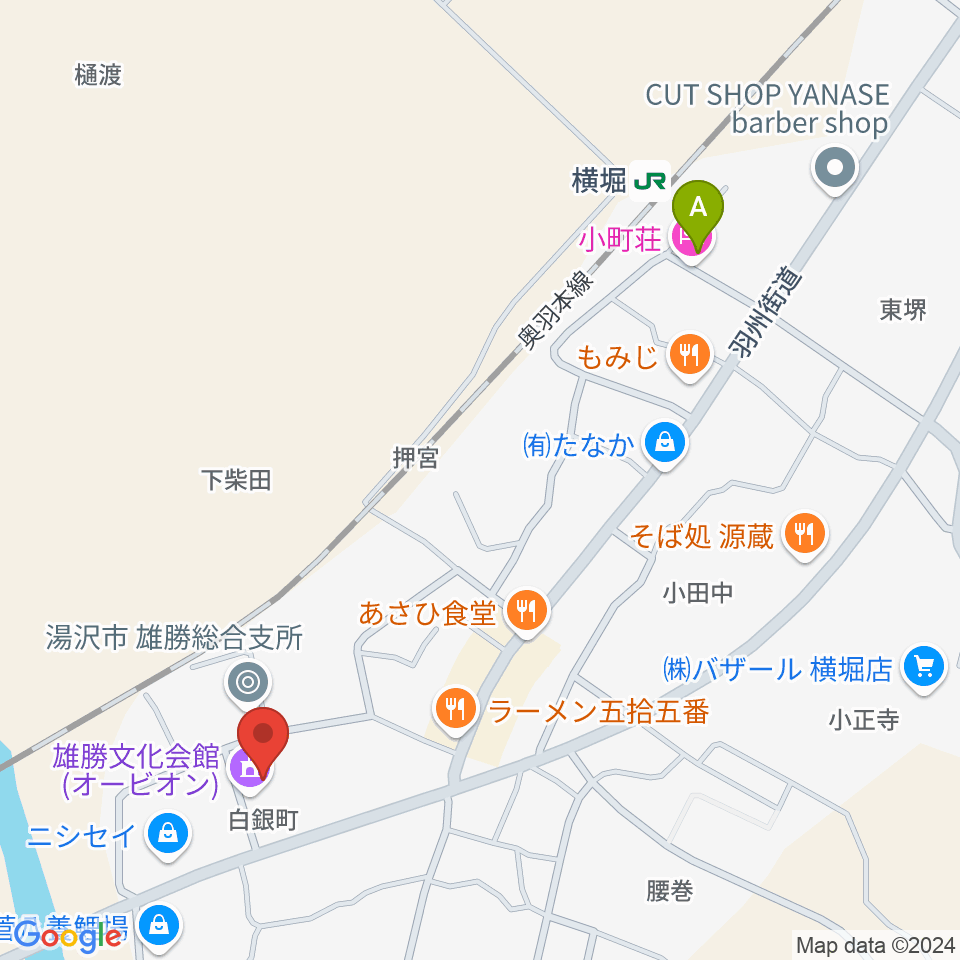 雄勝文化会館オービオン周辺のホテル一覧地図