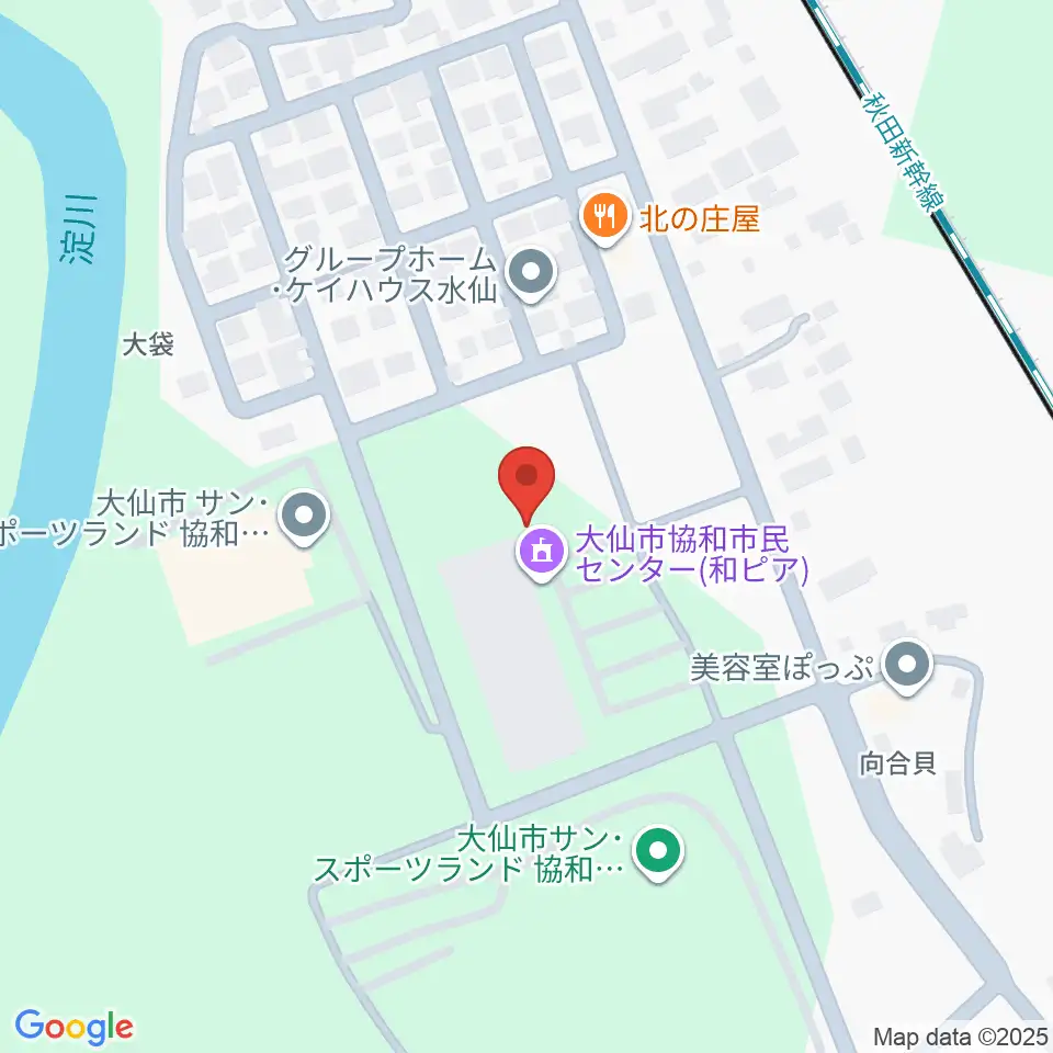 大仙市協和市民センター和ピア周辺のホテル一覧地図