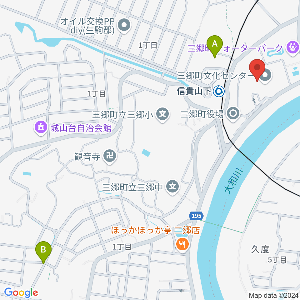 三郷町文化センター周辺のホテル一覧地図