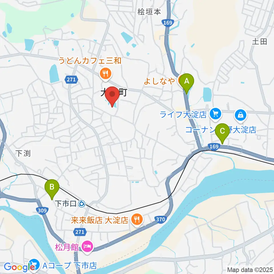 大淀町文化会館周辺のホテル一覧地図