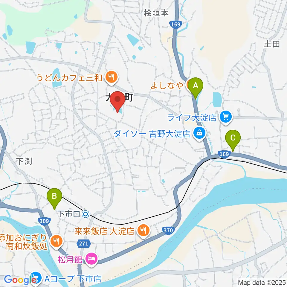 大淀町文化会館周辺のホテル一覧地図