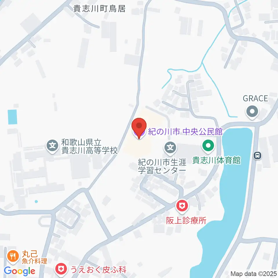 貴志川生涯学習センター周辺のホテル一覧地図