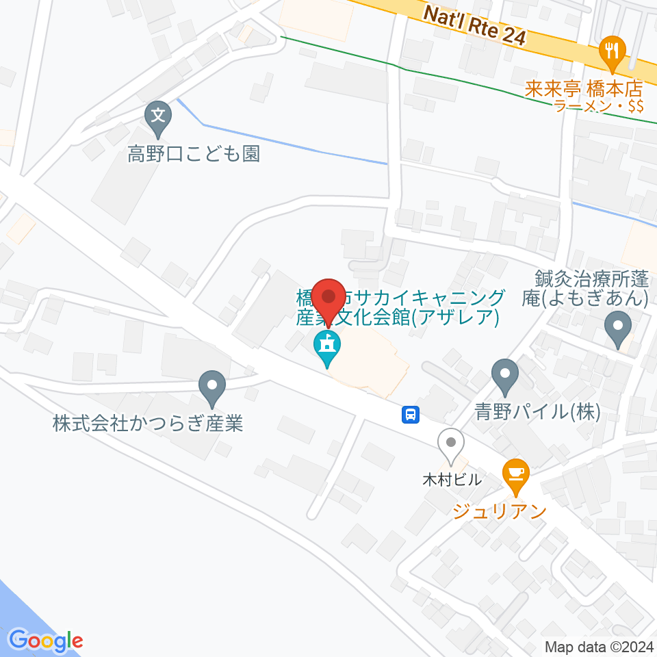 橋本市サカイキャニング産業文化会館アザレア周辺のホテル一覧地図