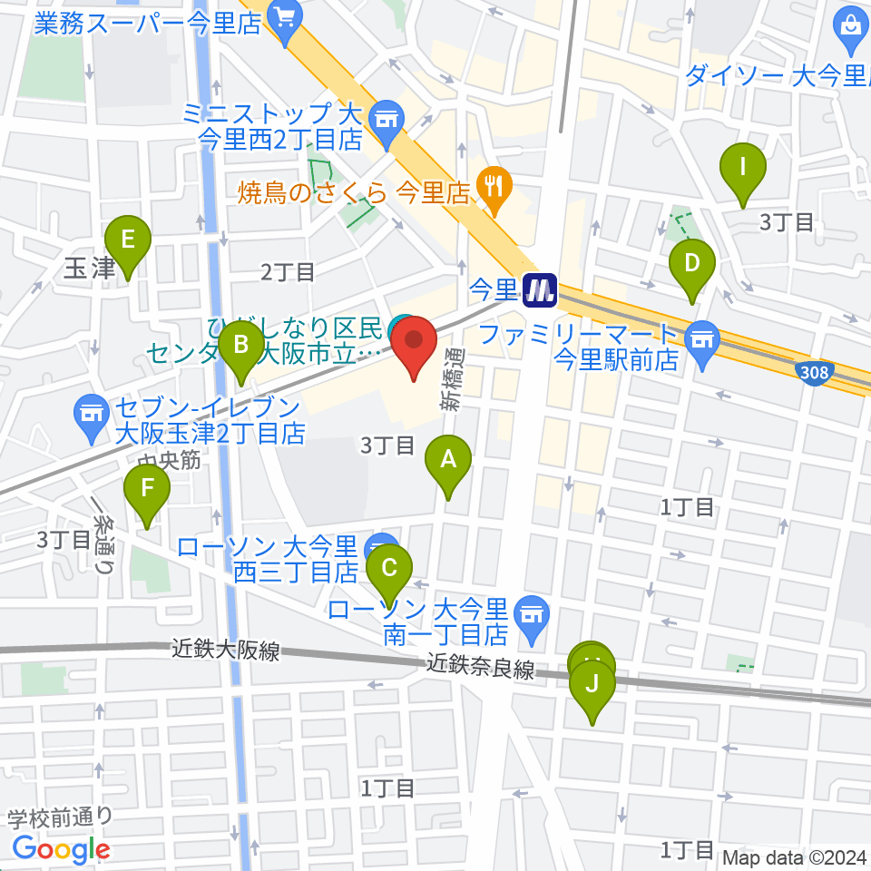 コミ協ひがしなり区民センター周辺のホテル一覧地図