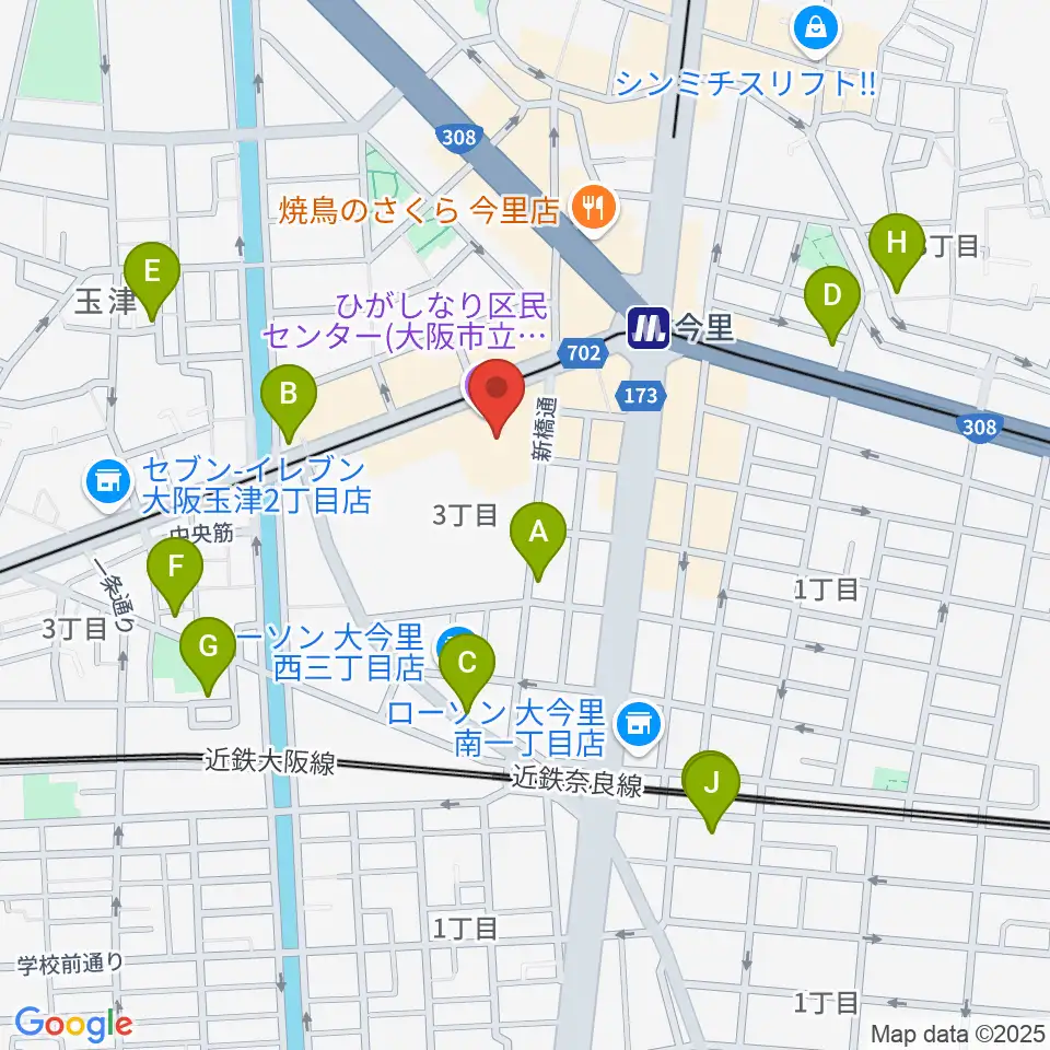 コミ協ひがしなり区民センター周辺のホテル一覧地図