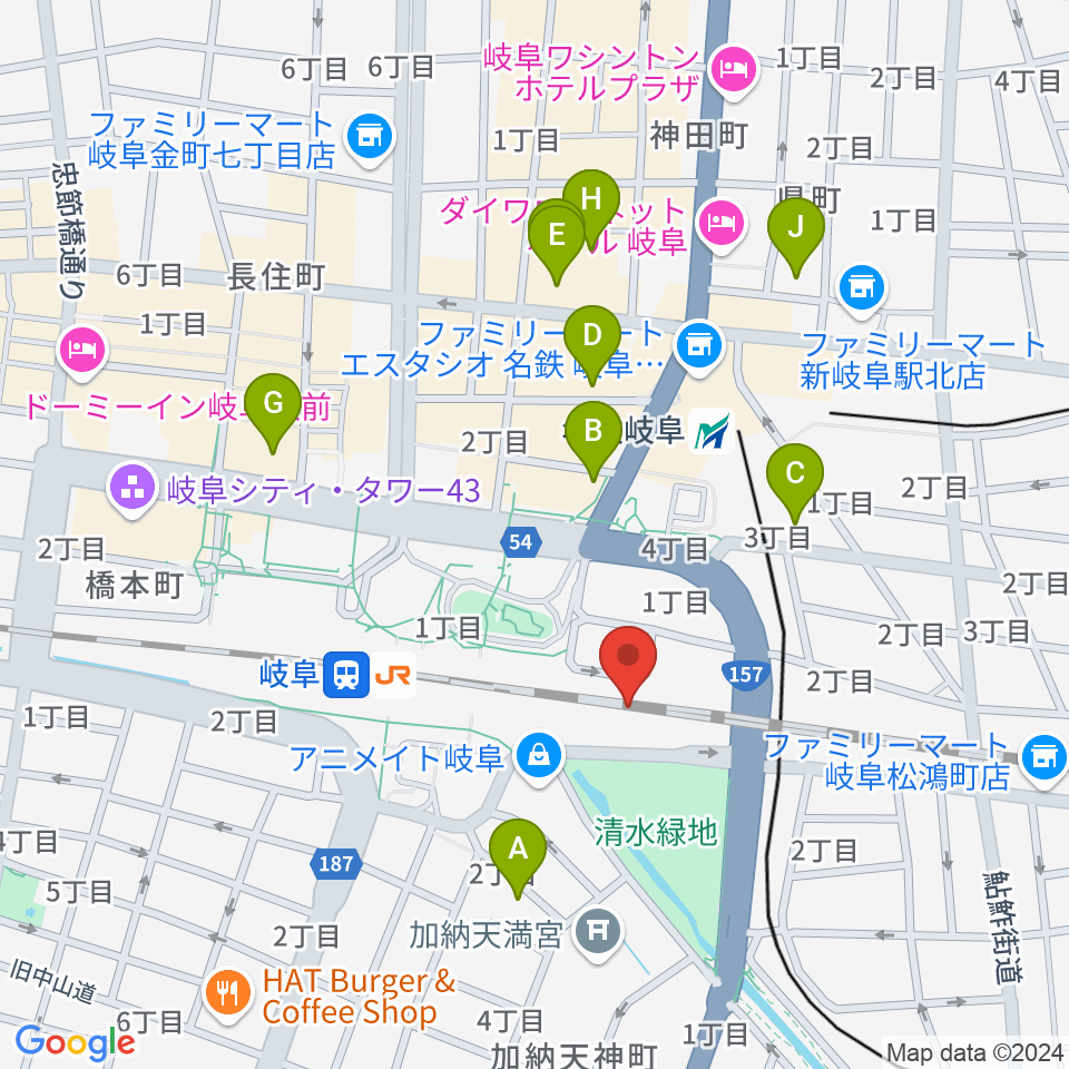 ハートフルスクエアーG周辺のホテル一覧地図