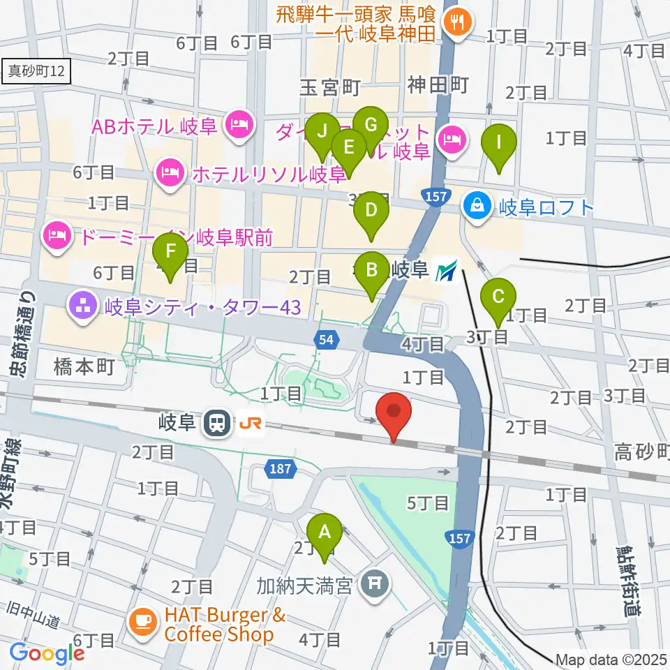 ハートフルスクエアーG周辺のホテル一覧地図