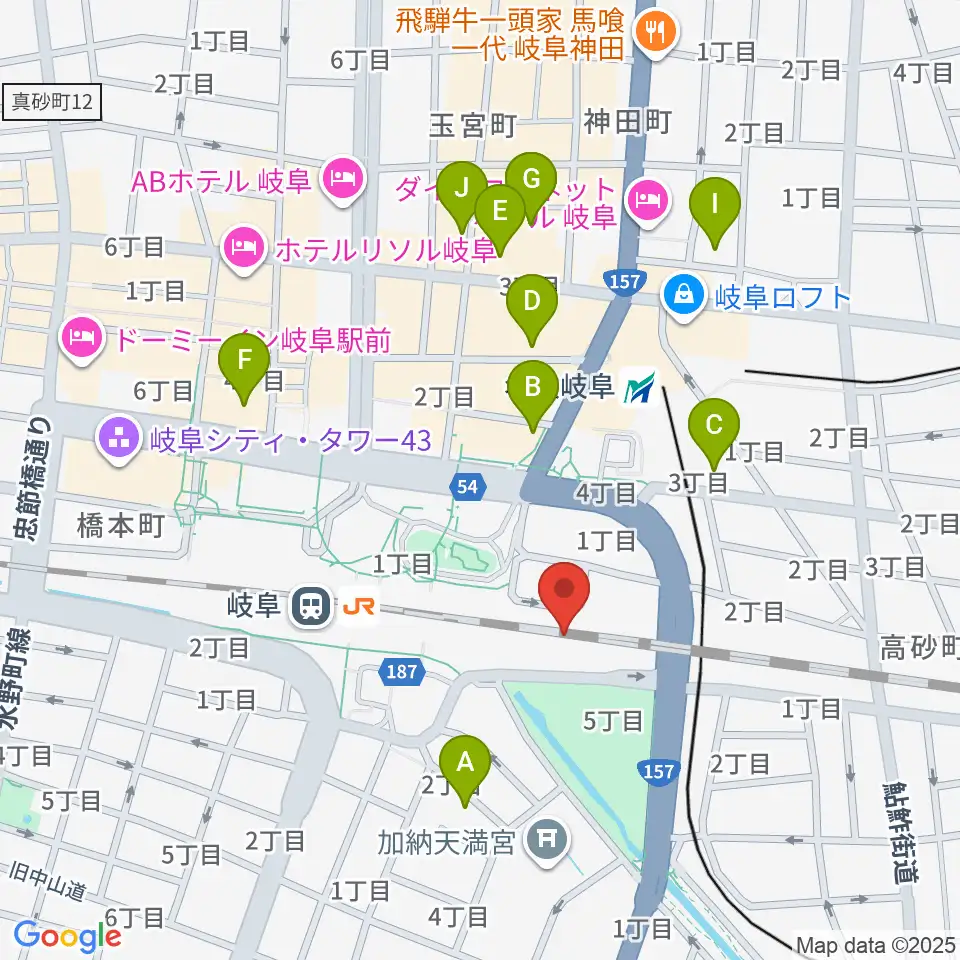 ハートフルスクエアーG周辺のホテル一覧地図
