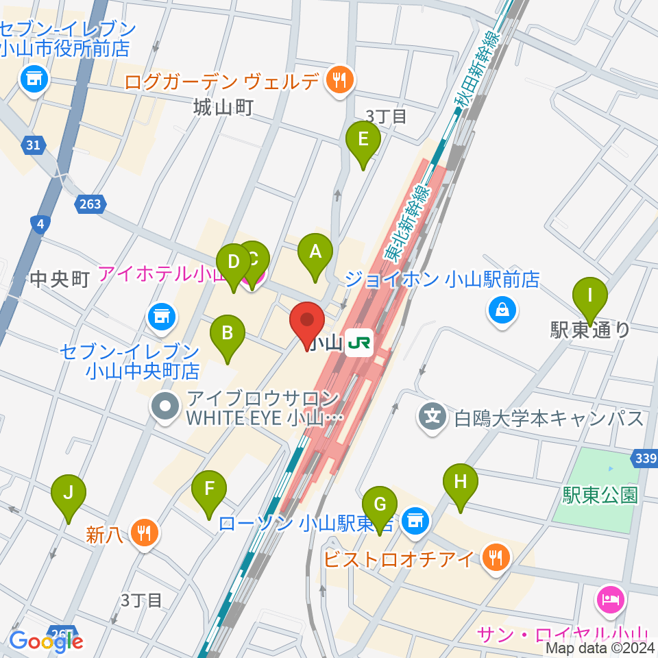 おーラジ周辺のホテル一覧地図