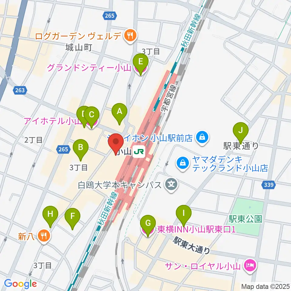 おーラジ周辺のホテル一覧地図