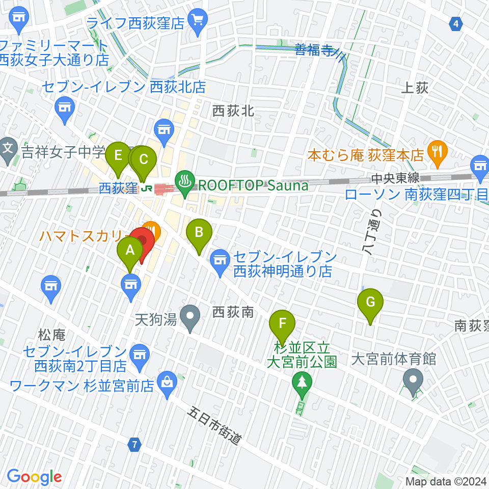 ビッグメイドミュージック周辺のホテル一覧地図