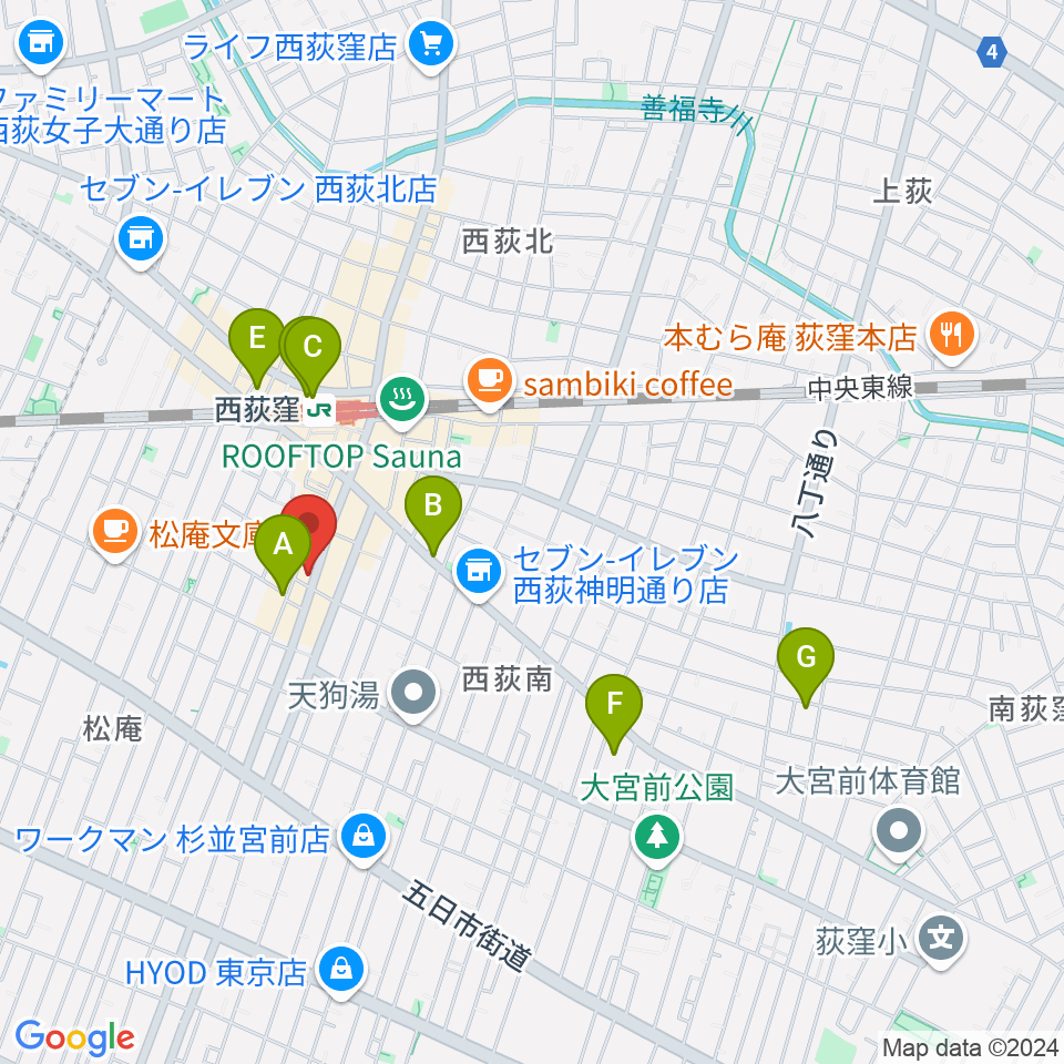 ビッグメイドミュージック周辺のホテル一覧地図