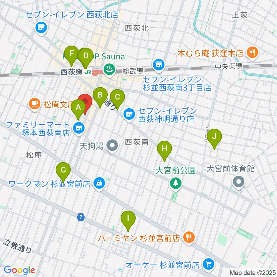ビッグメイドミュージック周辺のホテル一覧地図