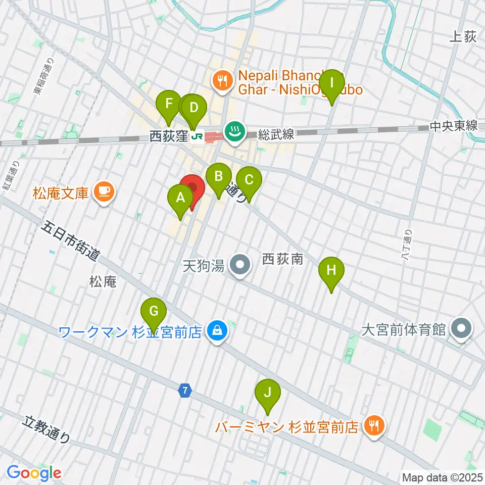 ビッグメイドミュージック周辺のホテル一覧地図