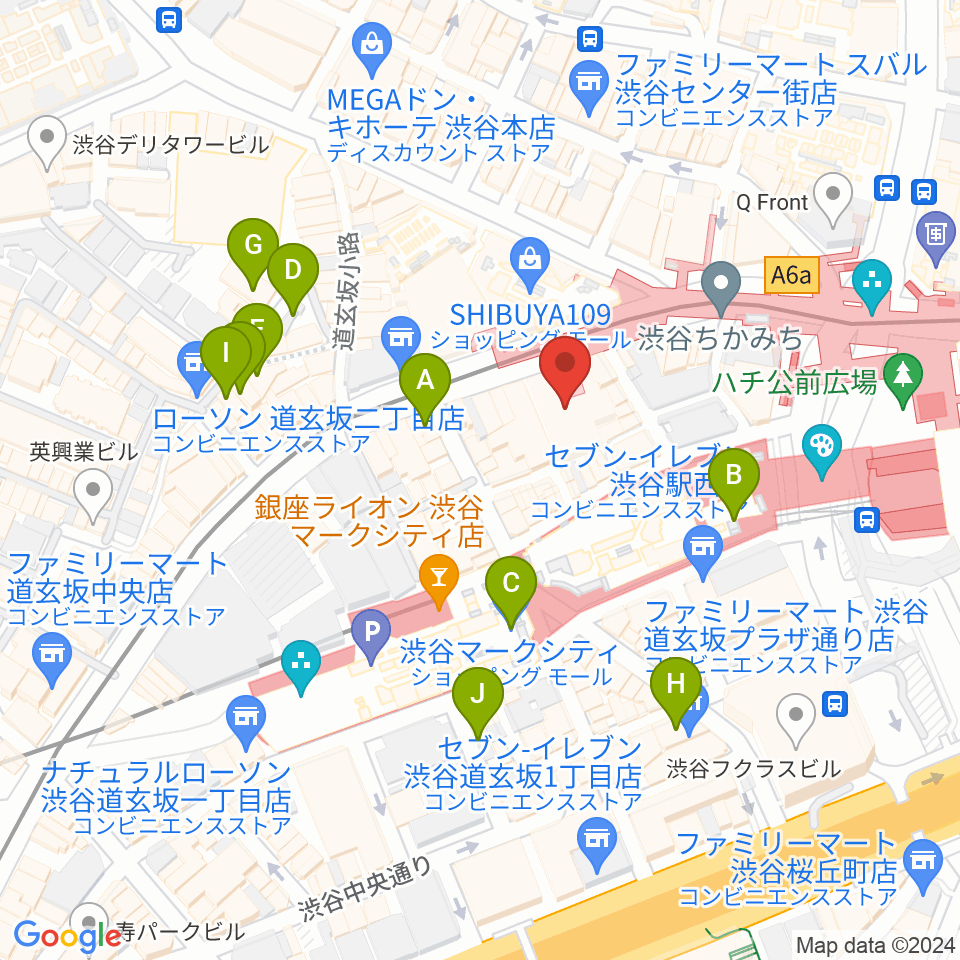 TOHOシネマズ渋谷周辺のホテル一覧地図