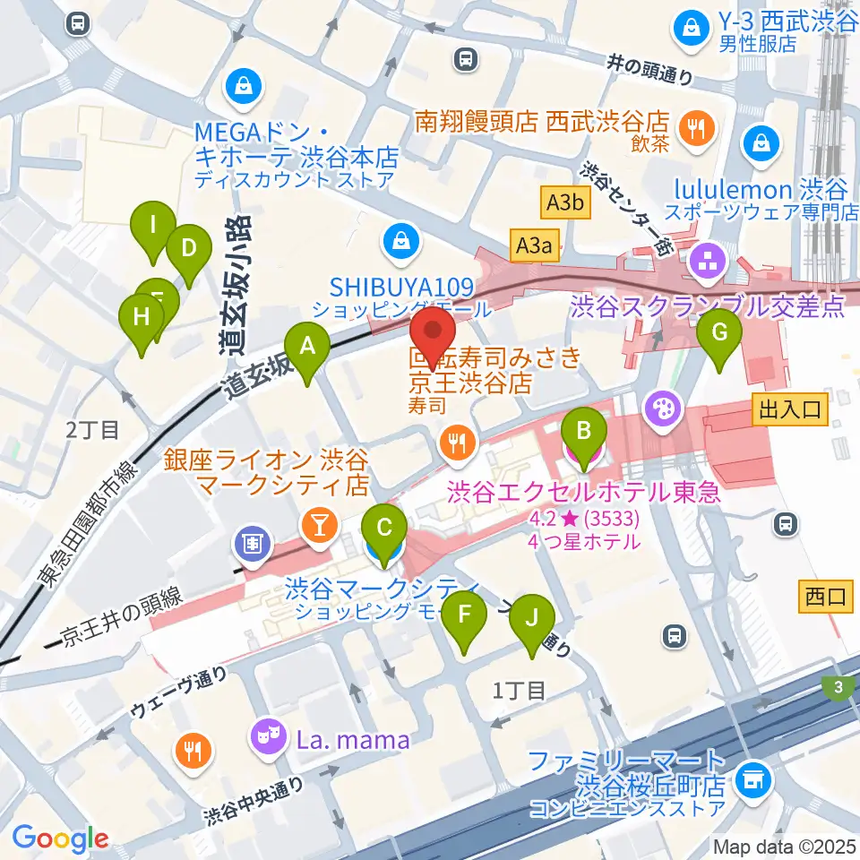 TOHOシネマズ渋谷周辺のホテル一覧地図